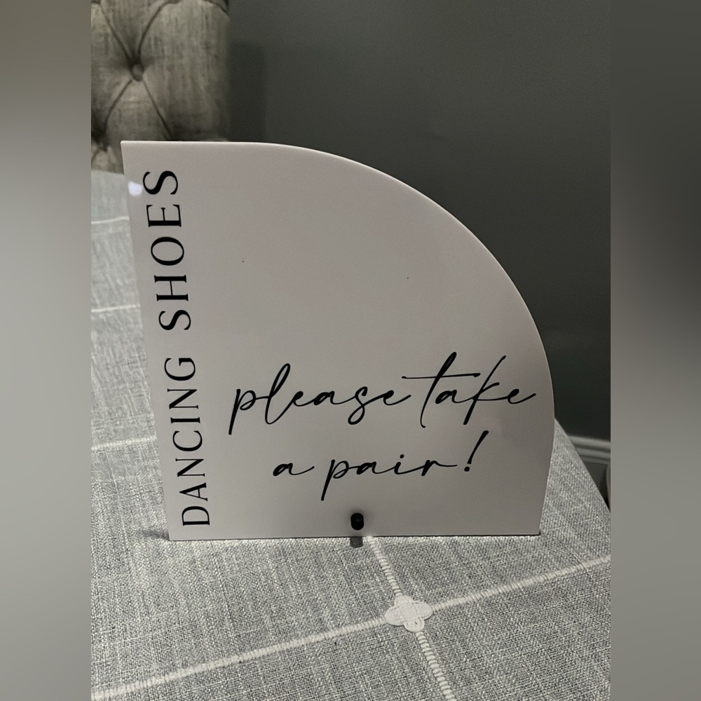 Dancing Shoes Wedding Sign